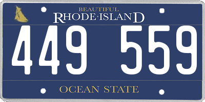 RI license plate 449559