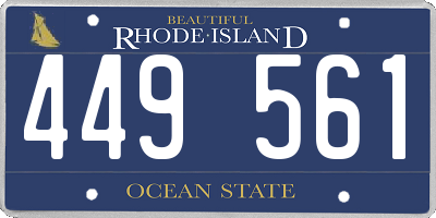 RI license plate 449561