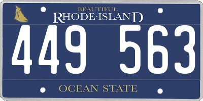 RI license plate 449563