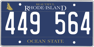 RI license plate 449564
