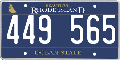 RI license plate 449565