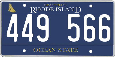RI license plate 449566