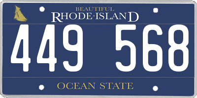 RI license plate 449568