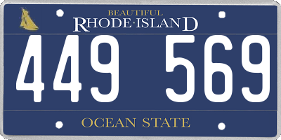 RI license plate 449569