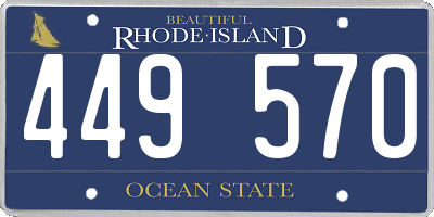 RI license plate 449570