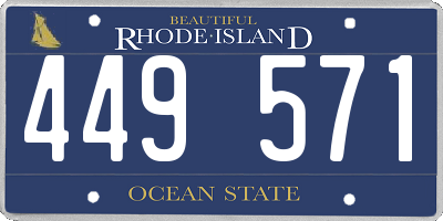 RI license plate 449571