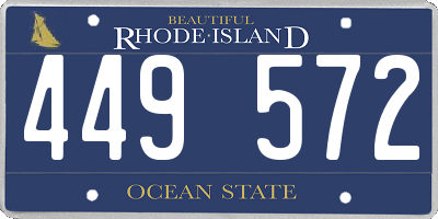 RI license plate 449572