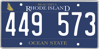 RI license plate 449573