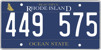 RI license plate 449575