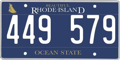 RI license plate 449579