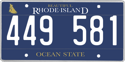 RI license plate 449581