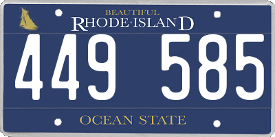 RI license plate 449585