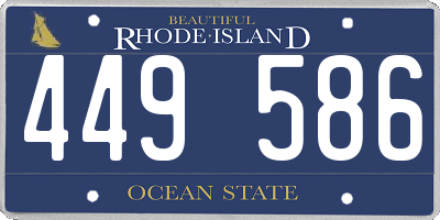 RI license plate 449586