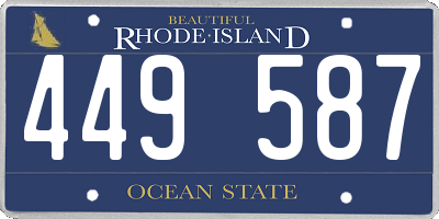 RI license plate 449587