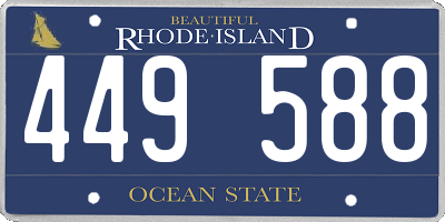 RI license plate 449588