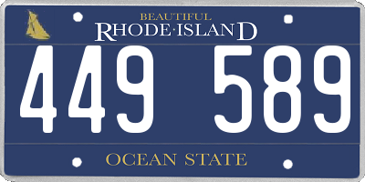 RI license plate 449589