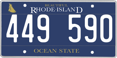 RI license plate 449590