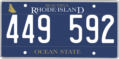 RI license plate 449592