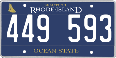 RI license plate 449593