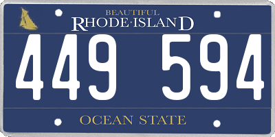 RI license plate 449594