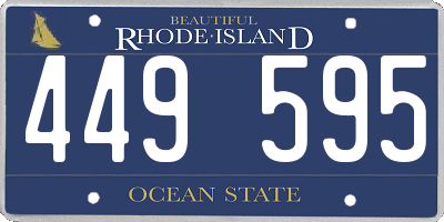 RI license plate 449595