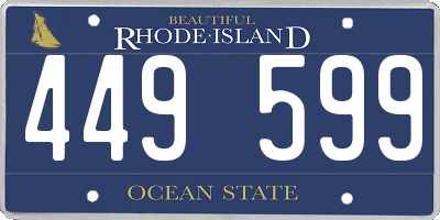RI license plate 449599