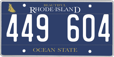 RI license plate 449604