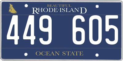 RI license plate 449605