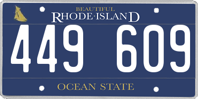 RI license plate 449609