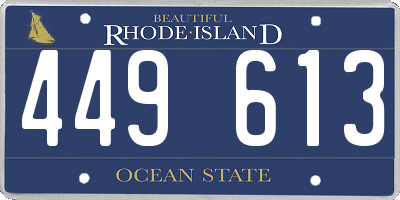 RI license plate 449613