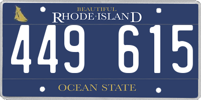 RI license plate 449615