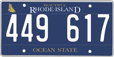 RI license plate 449617