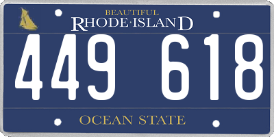 RI license plate 449618