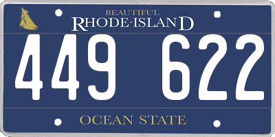 RI license plate 449622