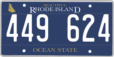 RI license plate 449624