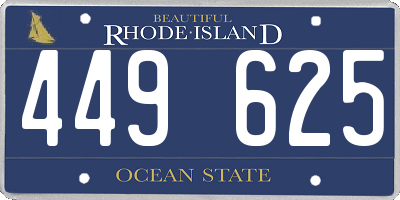 RI license plate 449625