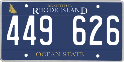 RI license plate 449626