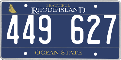 RI license plate 449627