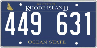 RI license plate 449631