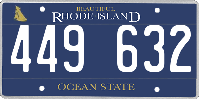 RI license plate 449632