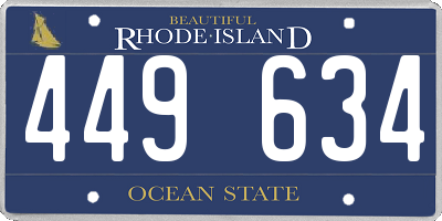 RI license plate 449634