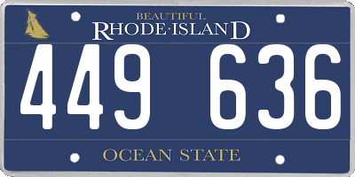 RI license plate 449636