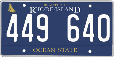 RI license plate 449640
