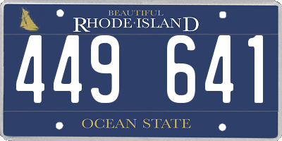 RI license plate 449641