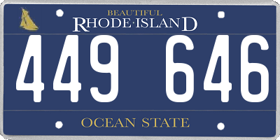 RI license plate 449646