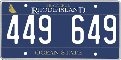 RI license plate 449649