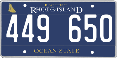RI license plate 449650