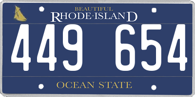 RI license plate 449654