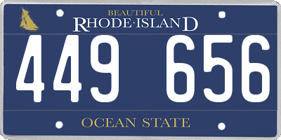 RI license plate 449656
