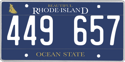 RI license plate 449657